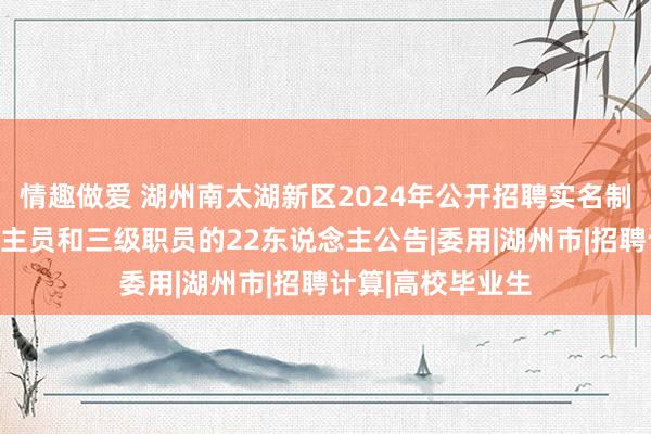 情趣做爱 湖州南太湖新区2024年公开招聘实名制编外使命主说念主员和三级职员的22东说念主公告|委用|湖州市|招聘计算|高校毕业生