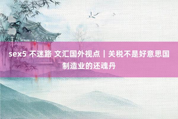 sex5 不迷路 文汇国外视点｜关税不是好意思国制造业的还魂丹